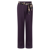 Tramontana Broek Scarf Aubergine Noir